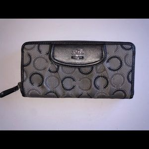 Coach Silver Checkbook Wallet